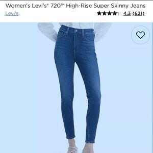 Levi’s 720 High Rise Super Skinny W30x30 Classic Blue Women's Jeans